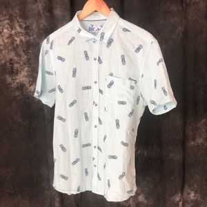 Tenth Ocean pineapple shirt men’s large short sleeve beach surf